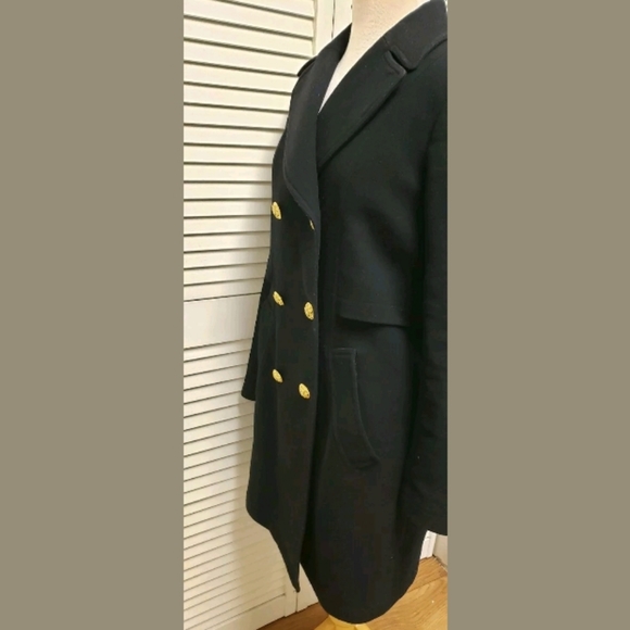 🔥SOLD THEORY Women Wool Blend Gold Button Coat. S - Picture 5 of 8